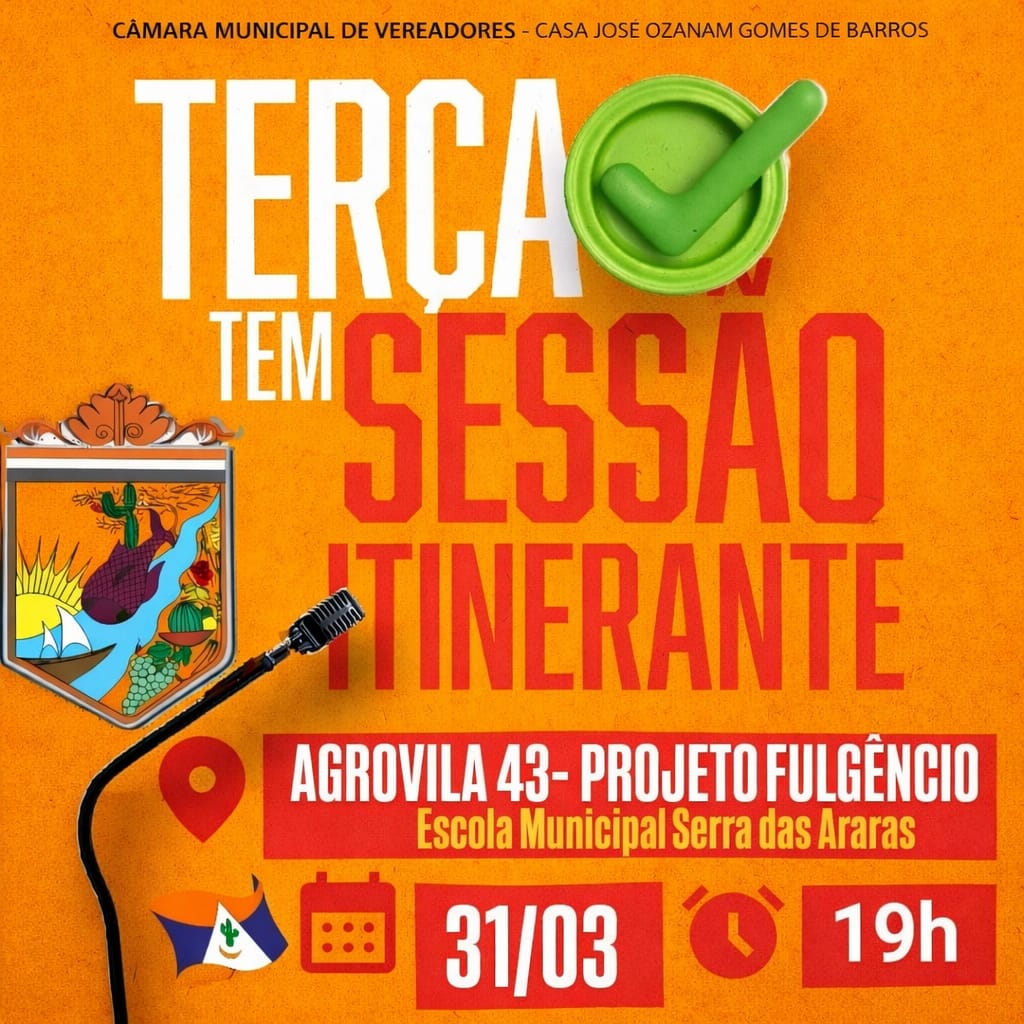 SESSÃO ITINERANTE LEVA O LEGISLATIVO AO PROJETO FULGÊNCIO – AGROVILA 43